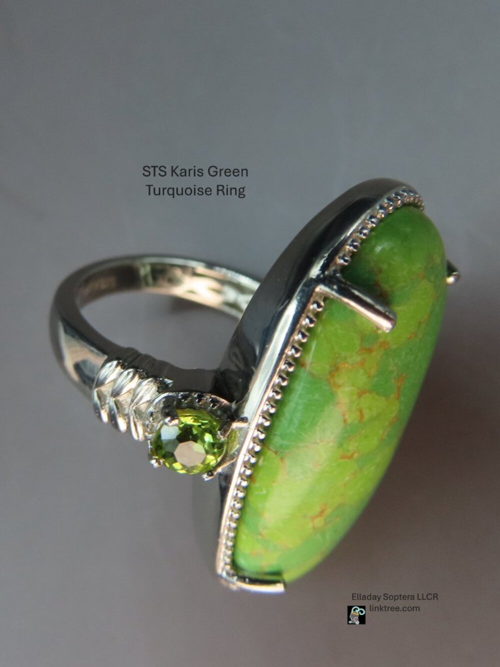 [SALE] STS Karis Green Turquoise Ring - Picture 5 of 11